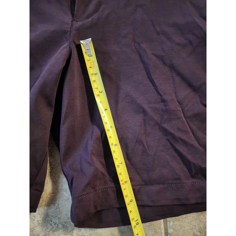 Banana Republic Luxe City Shorts Mens 35 Purple Flat Front Stretch Drawstring